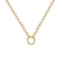 Heritage Rolo Charm Necklace in Gold, 18"