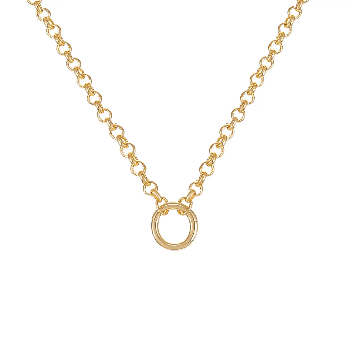Heritage Rolo Charm Necklace in Gold, 16"