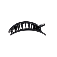 Flat Round | Black Polka Dot Party | Medium Hair Clip