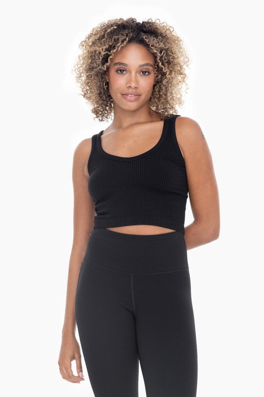 Ribbed Seamless Cropped Tank Top