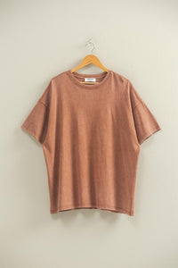 Mineral Wash Oversized Crew Neck Tee