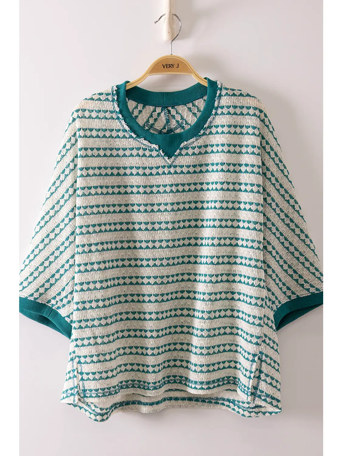 Textured Stripe Knit Top
