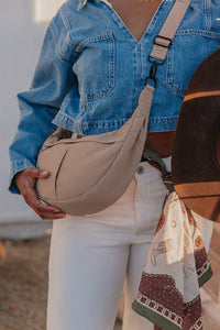 Brixley Caramel Crescent Bag
