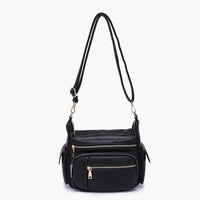 Nicole Multi-Zip Crossbody Bag w/ Side Pockets