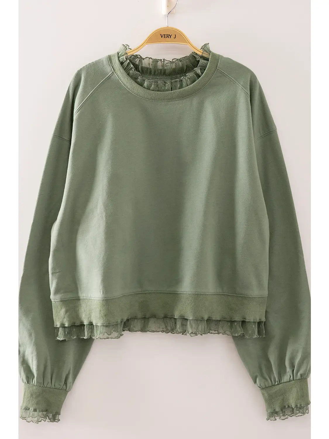 Lace Layered Sweatshirt