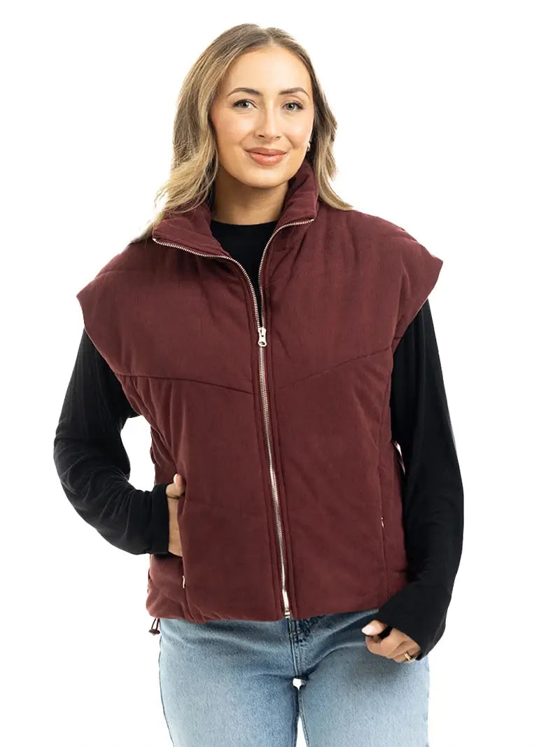 Corduroy Puffer Vest