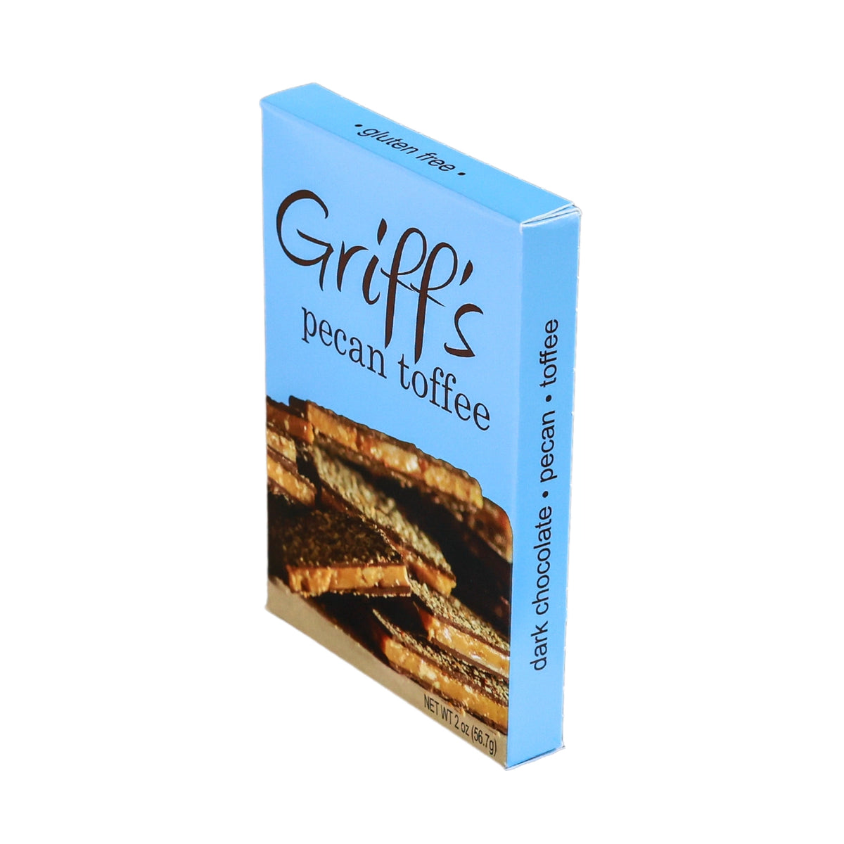 Griff's Pecan Toffee - 2oz Dark Chocolate Toffee