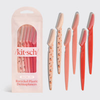 KITSCH Recycled Plastic Dermaplaners 6pc Set-Cherry Blossom