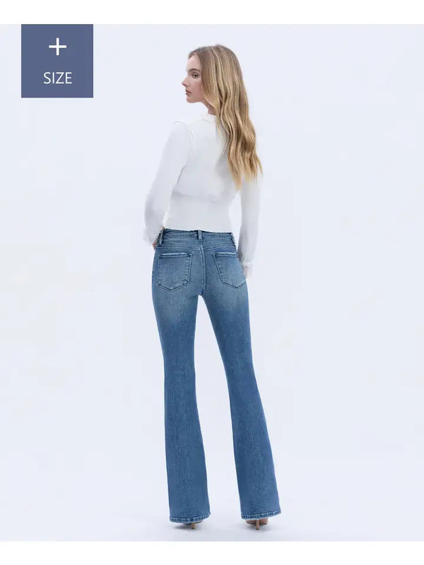 Lovervet By Vervet High Plus Rise Full Length Bootcut Jeans