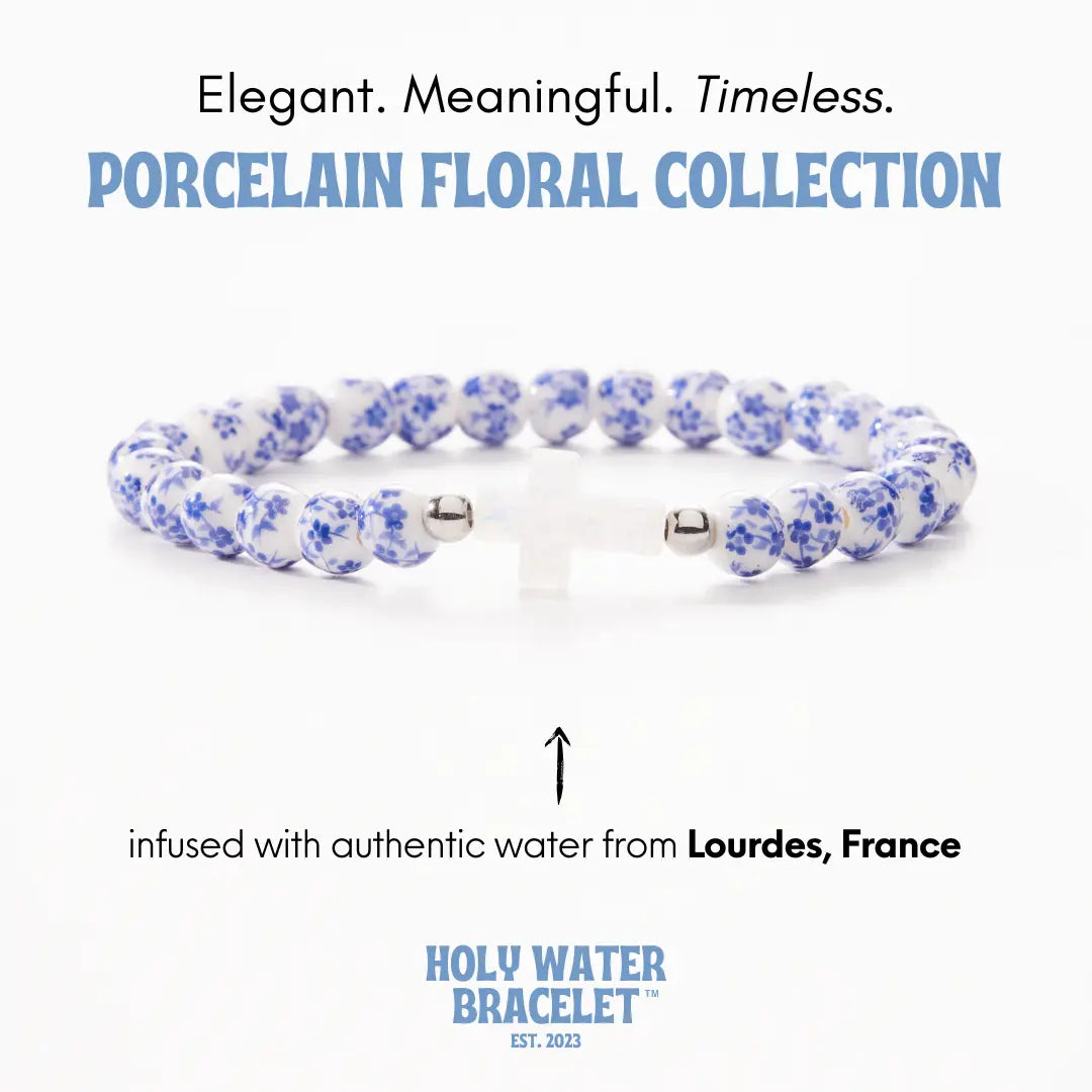 Holy Water Porcelain Cross Bracelet
