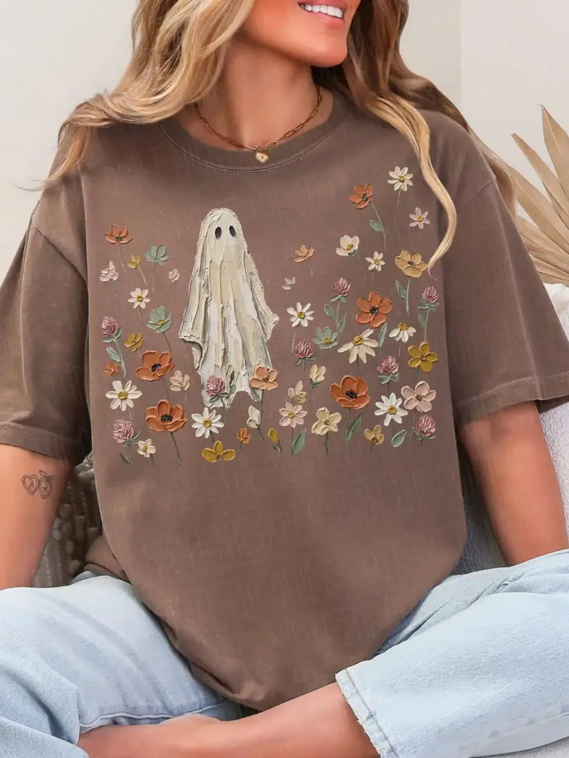 Wildflower Ghost Halloween Tee