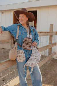 Brixley Caramel Crescent Bag