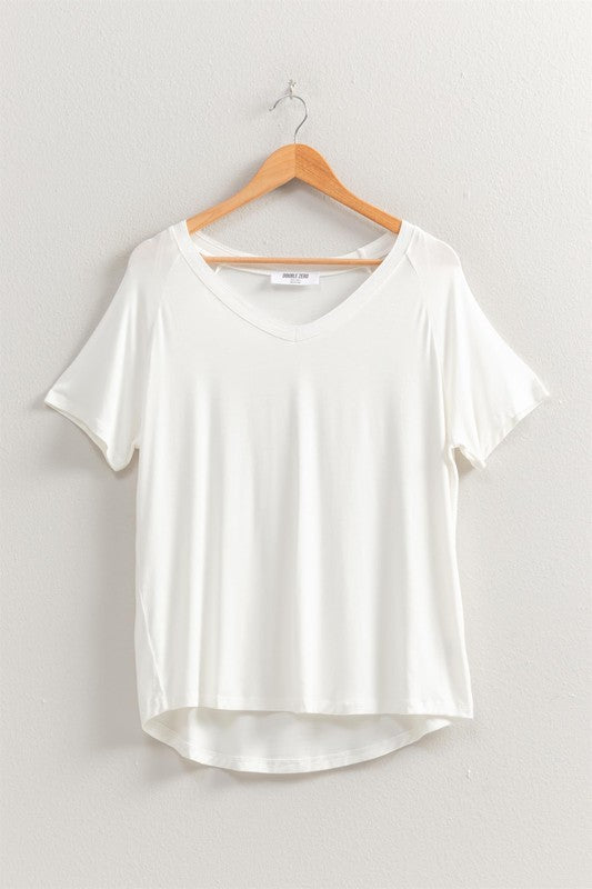Oversized V-Neck Relaxed Te