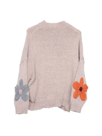 Floral Warm Fall Stitch Sweater
