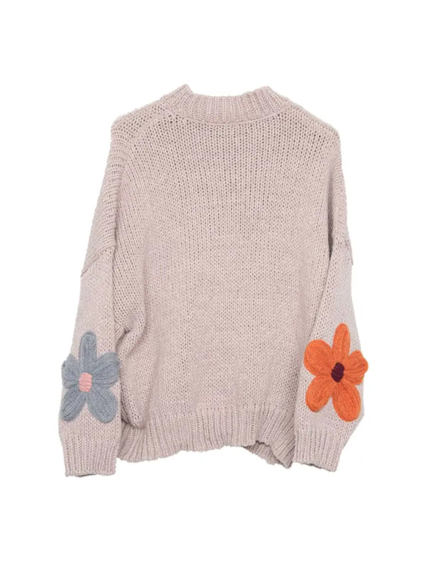 Floral Warm Fall Stitch Sweater