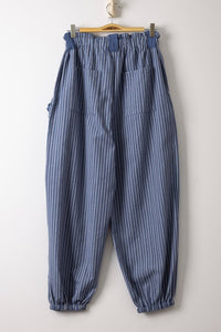 Bow Detail Stripe Textured Woven Pants