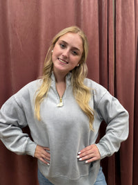 Acid Wash Fleece Half Zip Sweatshirts
