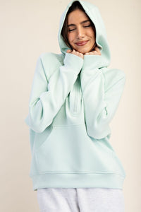 Modal Scuba Quarter Zip Hoddie Jacket