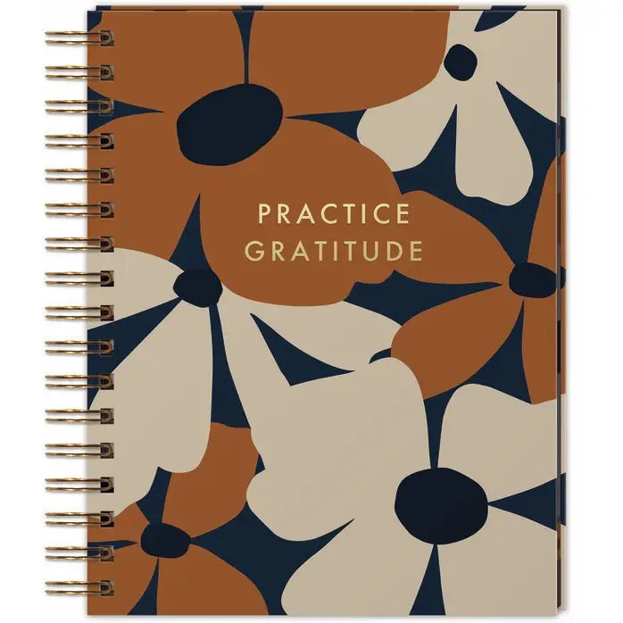 Spiral Gratitude Journal Graphic Floral