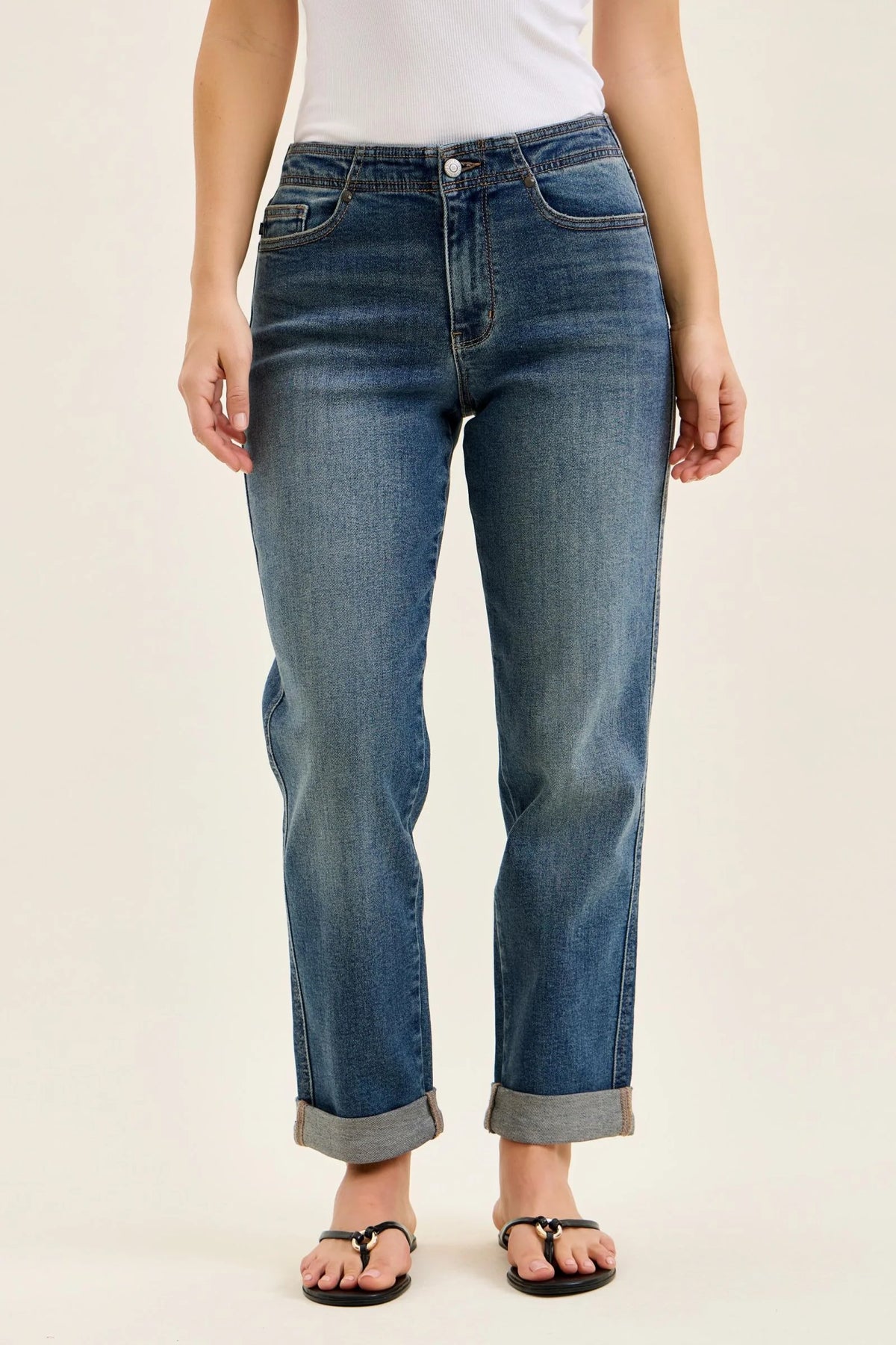Judy Blue Midrise Boyfriend Jean