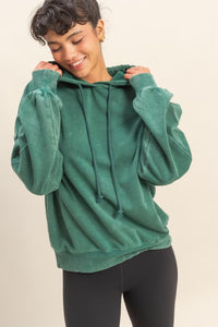 Mineral Washed Seam Detail Hoodie