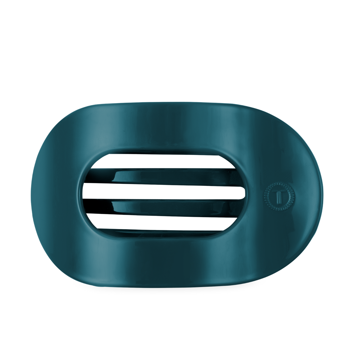 Teal With It | Large| Flat Round Hair Clip