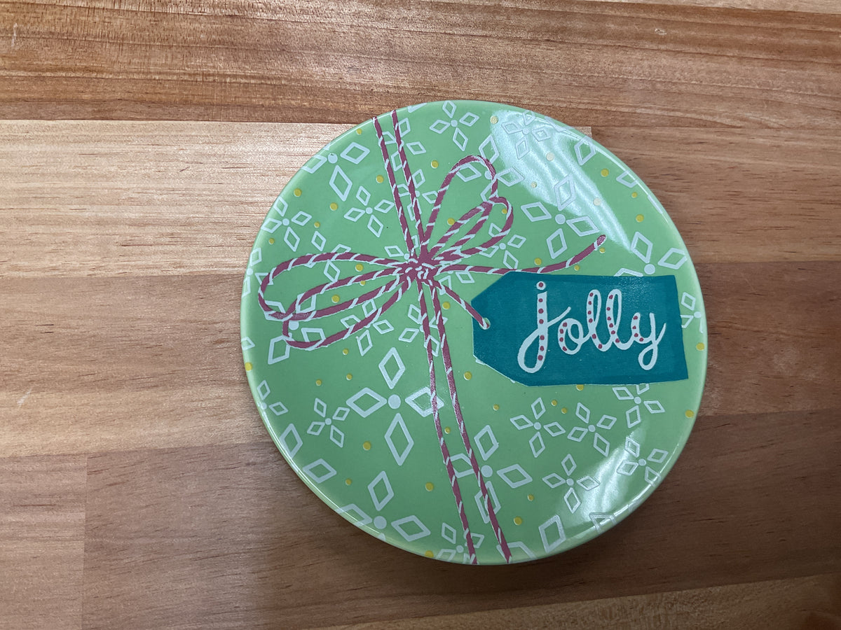 Stoneware Holiday Pattern Plate
