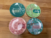 Stoneware Holiday Pattern Plate