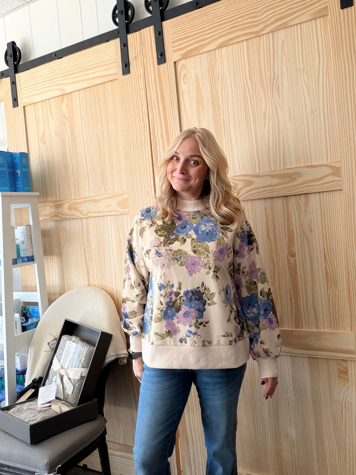Floral Print Sweatshirt