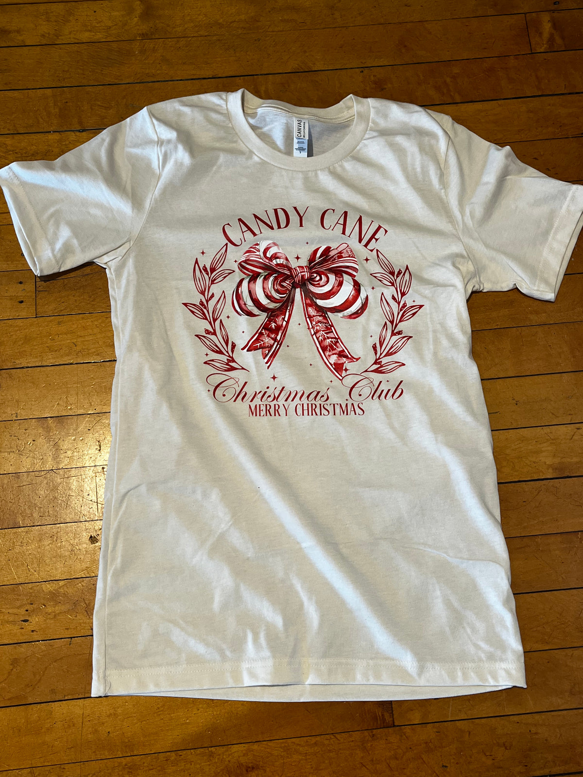 Short Sleeve Candy Cane Christmas Club