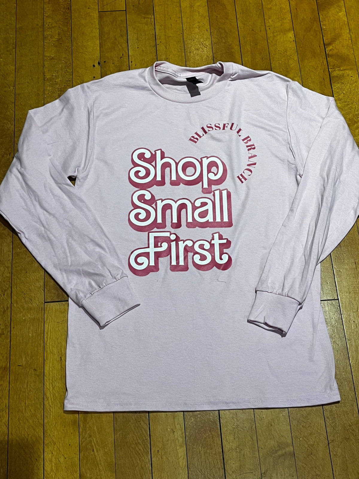 Long Sleeve Shop Small First Graphic T-Shirt