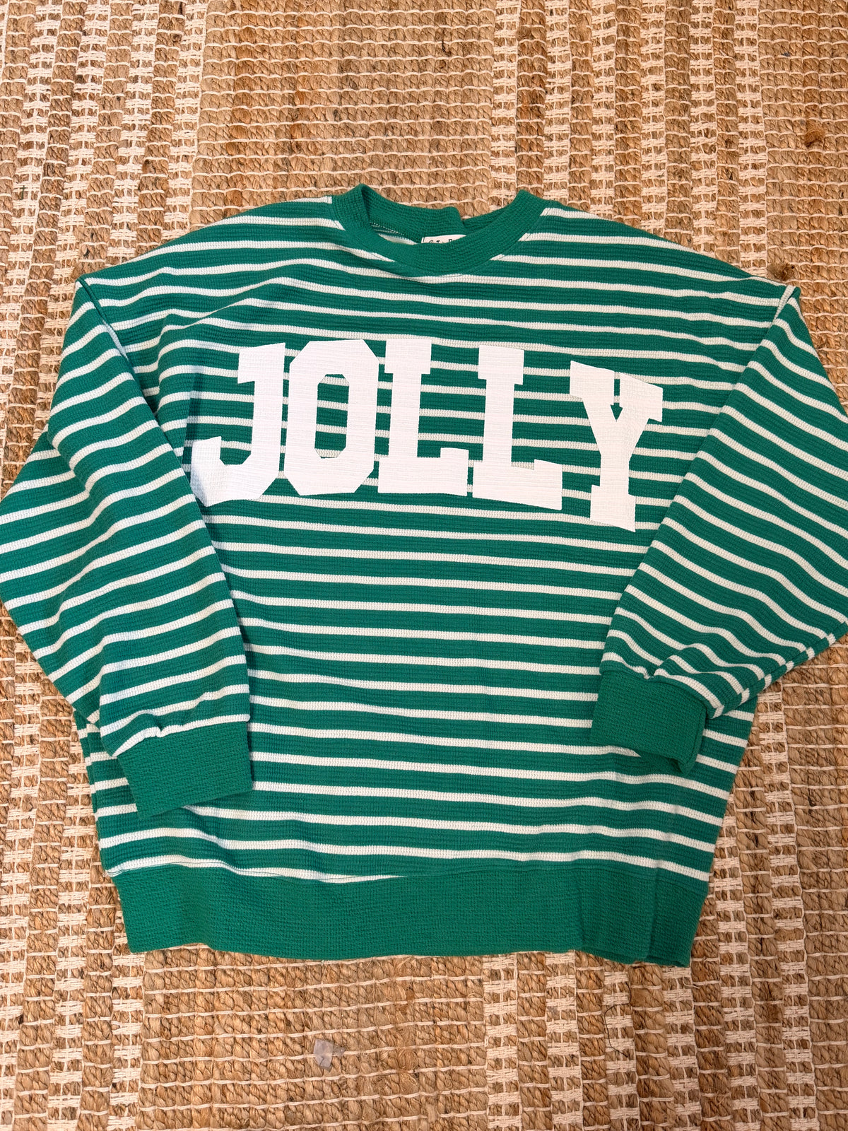 "Jolly" Stripe Cloudy Knit L/S Sweatshirt