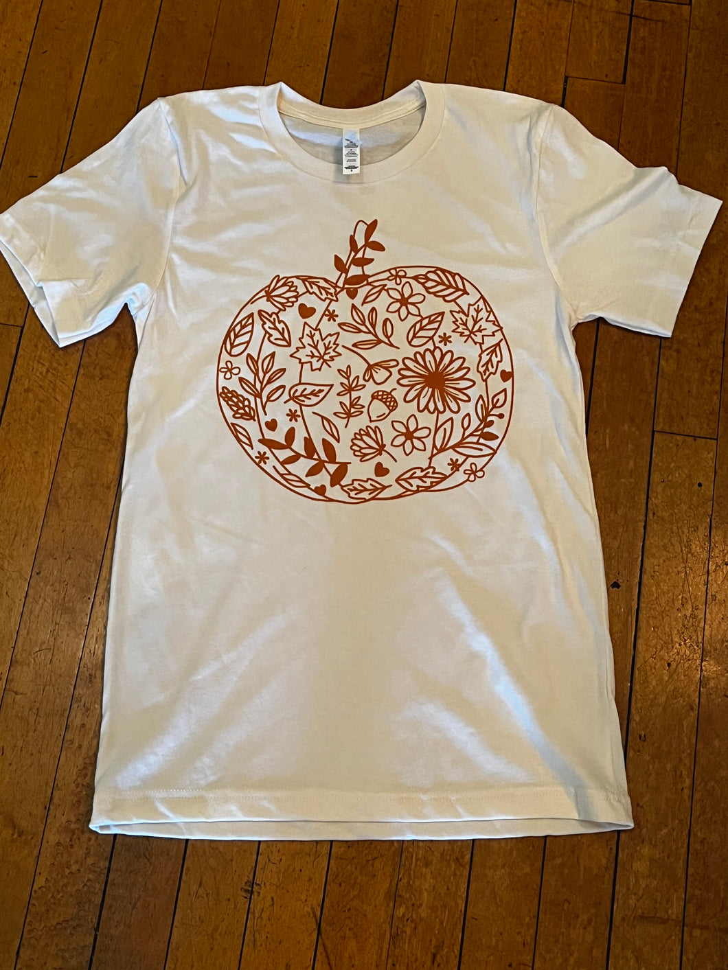 Short Sleeve Pumpkin Stencil T-Shirt
