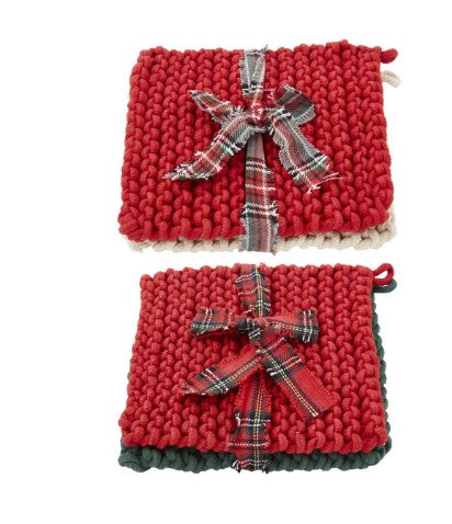 Christmas Crochet Potholder Set