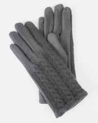 Cable Knit Soft Touchscreen Gloves