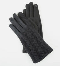 Cable Knit Soft Touchscreen Gloves