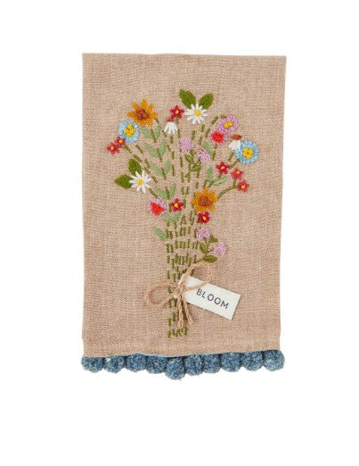 Bloom Embroidered Floral Towel