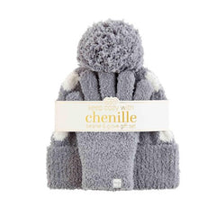 Load image into Gallery viewer, Chenille Beanie and Glove Set
