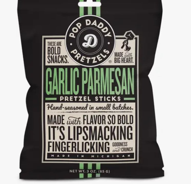 Pop Daddy Garlic Parmesan Seasoned Pretzels