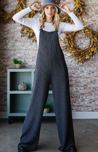 Load image into Gallery viewer, Solid Rib Overall Jumpsuit
