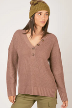 Load image into Gallery viewer, V-neck Button Up Waffle Knit Top
