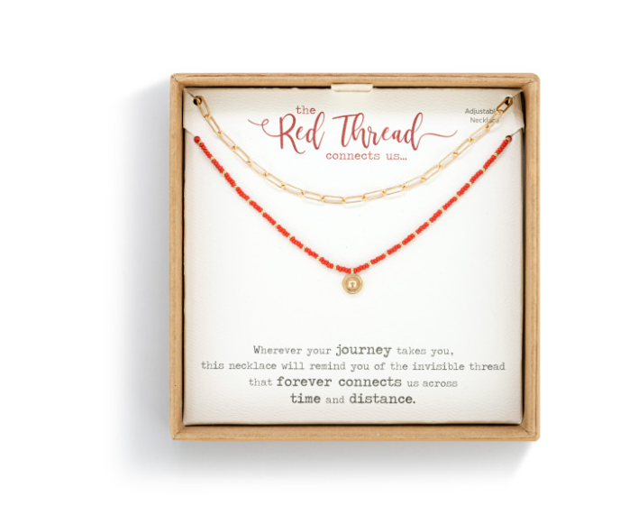 Red Thread Layered Necklace