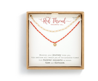 Red Thread Layered Necklace