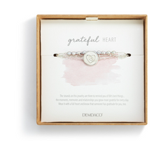Load image into Gallery viewer, Grateful Heart Mother of Pearl Bracelet - Silver
