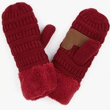 Load image into Gallery viewer, C.C Solid Color Knitted Mitten Gloves
