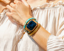 Load image into Gallery viewer, Turquoise Calming Energy Apple Watch Strap
