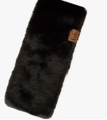 C.C Faux Fur Headwrap with Sherpa Lining