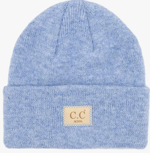 C.C Suede Patch Kids Beanie Hat