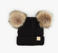 Cc Kids Double Pom Pom All Over Cable Beanie