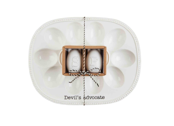 Devil Egg Tray With Salt Pepper Shaker